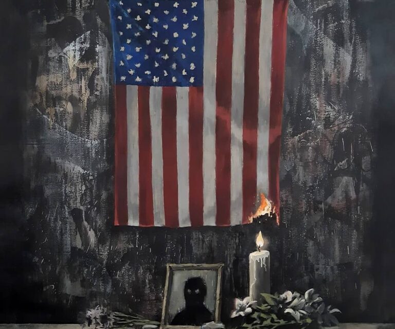 Ilustración del artista Banksy.