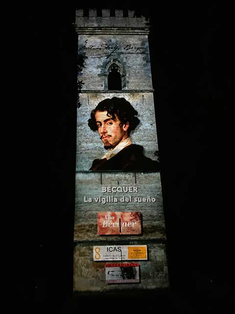 "Bécquer, la vigilia del sueño" en la torre de Don Fadrique.